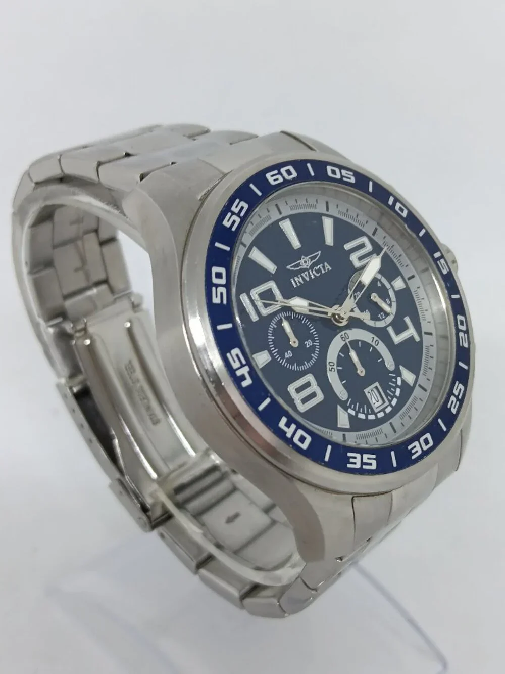 Invicta Specialty 14332 Men's 45mm Silver S/Steel Blue Dial Watch PLS READ